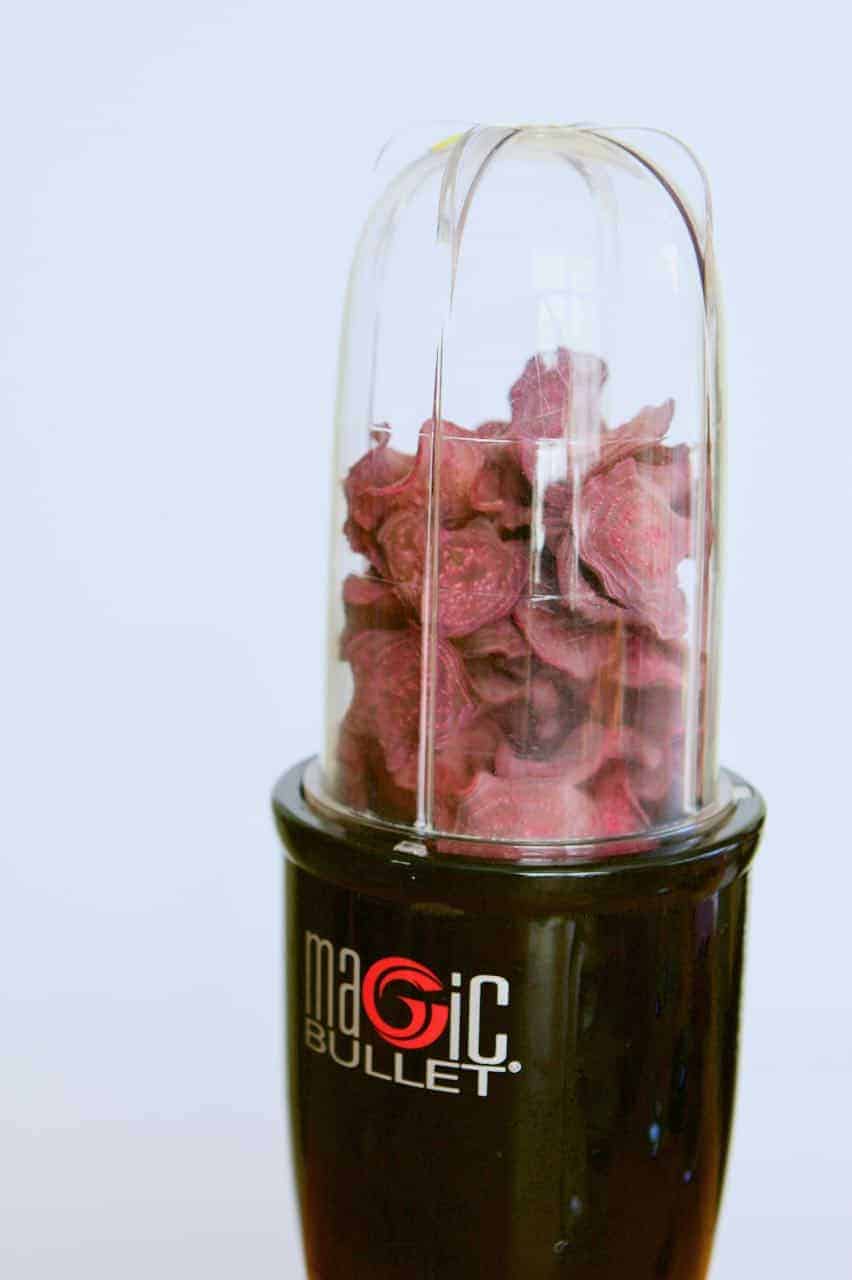 Beetroot Chips in Magic Bullet
