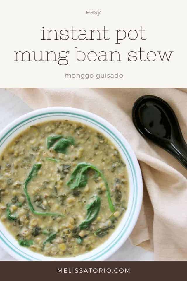 Instant Pot Mung Bean Stew or Monggo Guisado | melissatorio.com