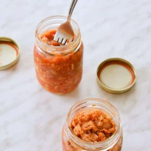 Kimchi in Jars