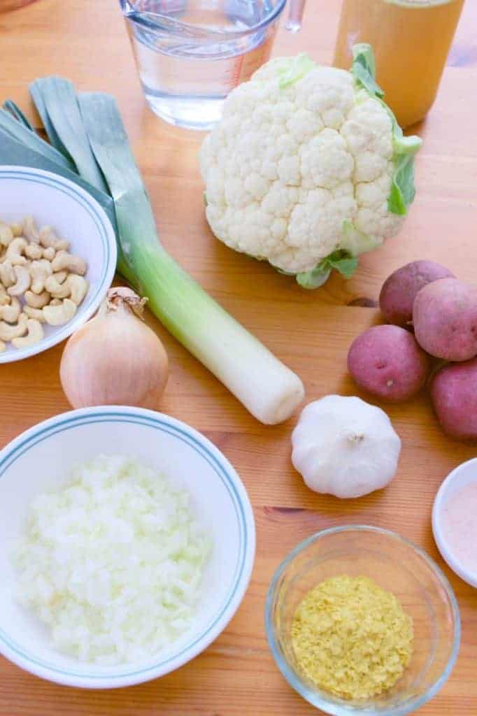 Cauliflower Leek Soup Ingredients
