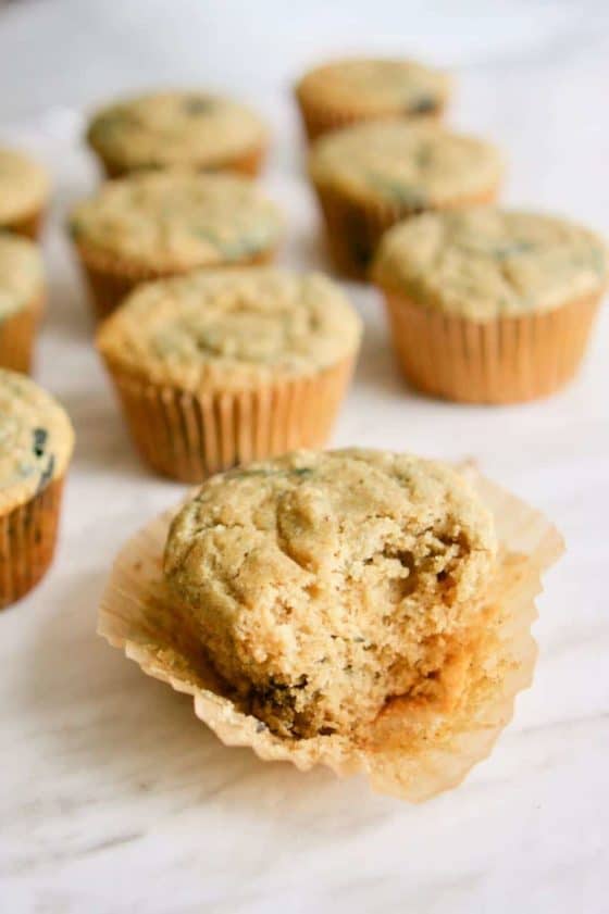 Blueberry Banana Sourdough Muffins | melissatorio.com