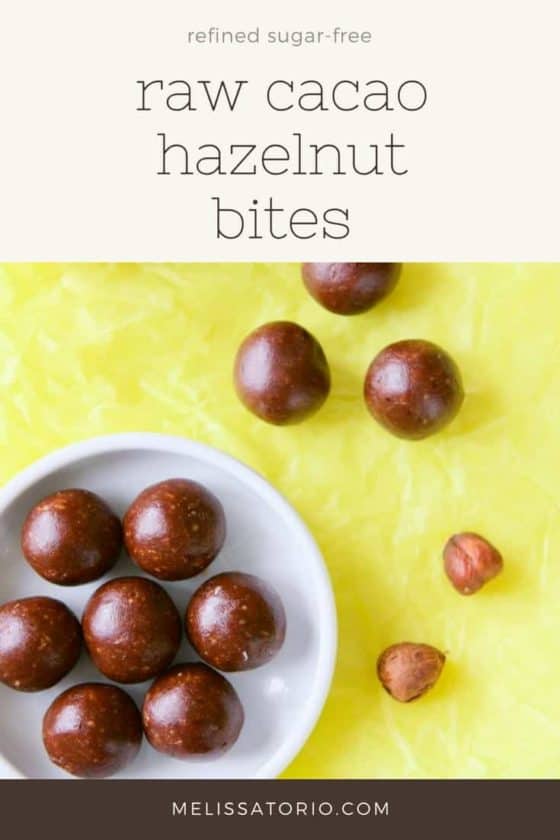 Raw Cacao Hazelnut Bites | melissatorio.com
