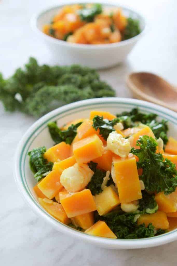 Squash and Kale in Coconut Milk | melissatorio.com