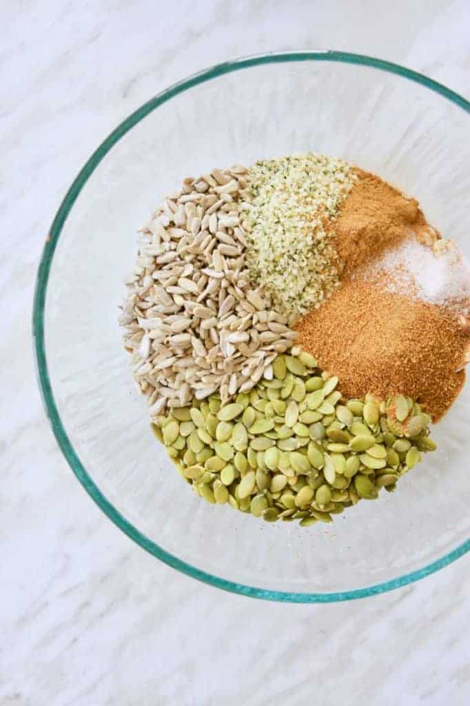Grain-free Granola Ingredients in Bowl | melissatorio.com