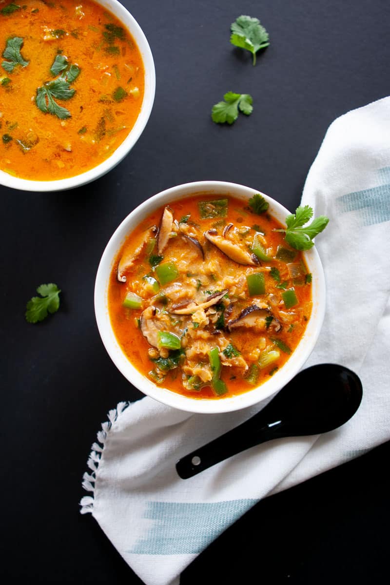 Vegan Coconut Curry Lentil Soup | melissatorio.com